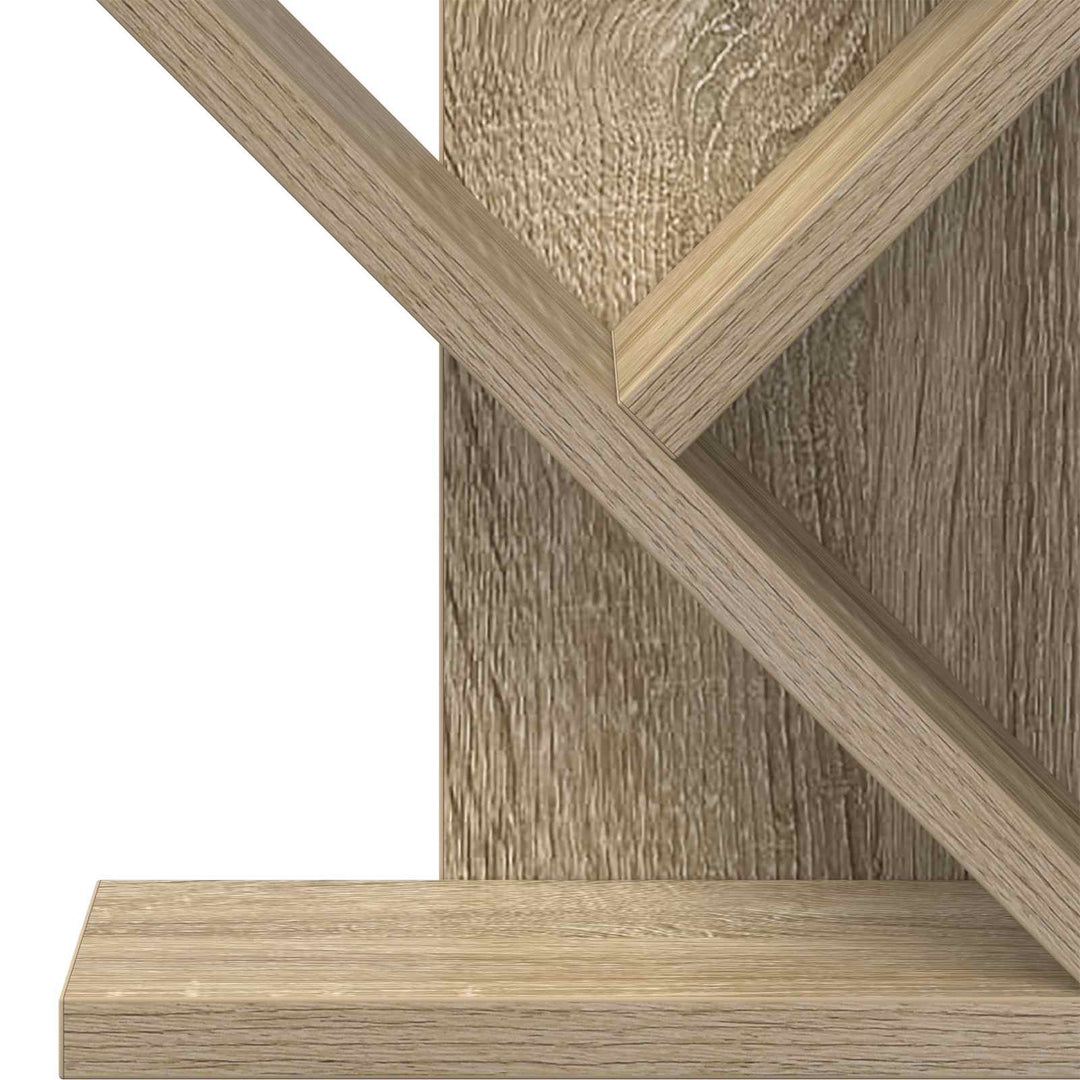 Træbogreol 4-Niveau 30 x 18 x 60 cm Konstrueret træ Sonoma-eg