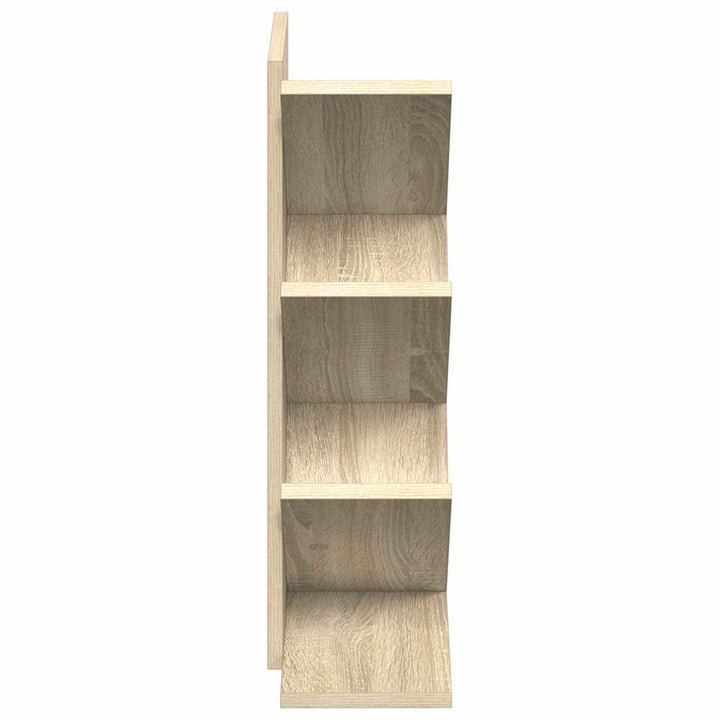 Træbogreol 4-Niveau 30 x 18 x 60 cm Konstrueret træ Sonoma-eg