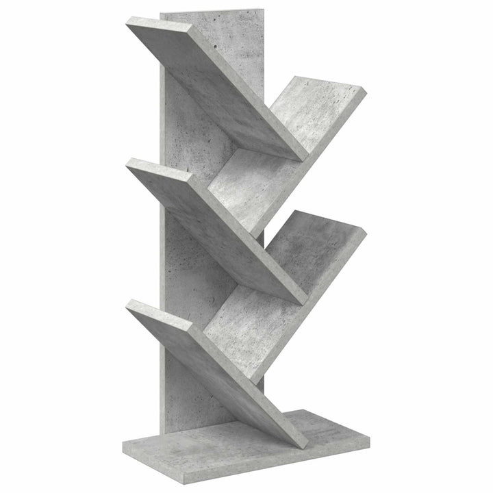 Træ Bogreol 4-Plan 30 x 18 x 60 cm Konstrueret træ Betongrå