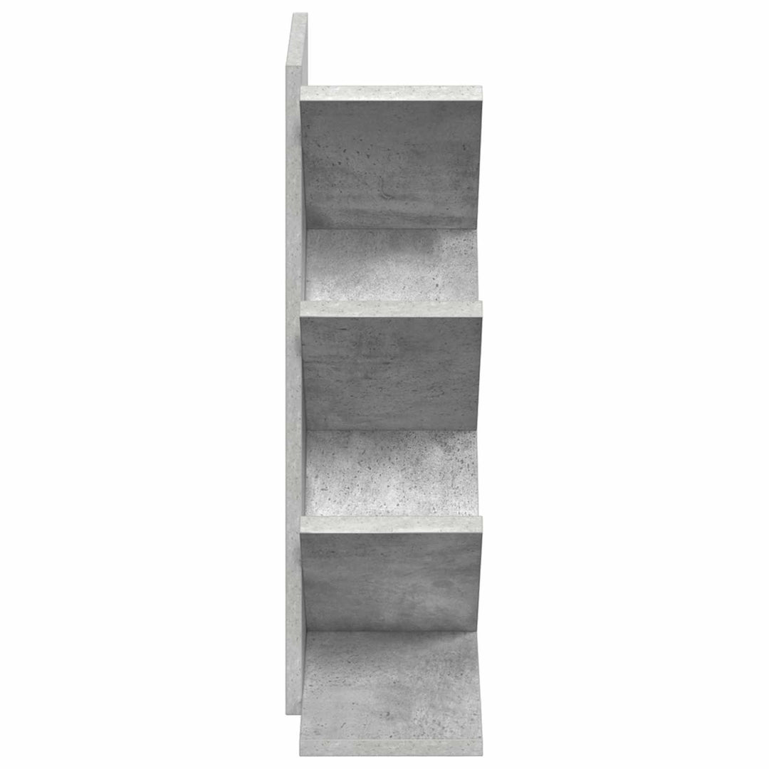 Træ Bogreol 4-Plan 30 x 18 x 60 cm Konstrueret træ Betongrå