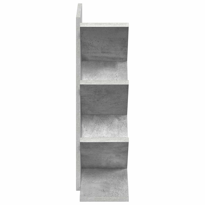 Træ Bogreol 4-Plan 30 x 18 x 60 cm Konstrueret træ Betongrå