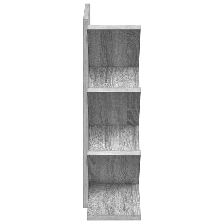 Træ Bogreol 4-Plan 30 x 18 x 60 cm Konstrueret træ Grå Sonoma