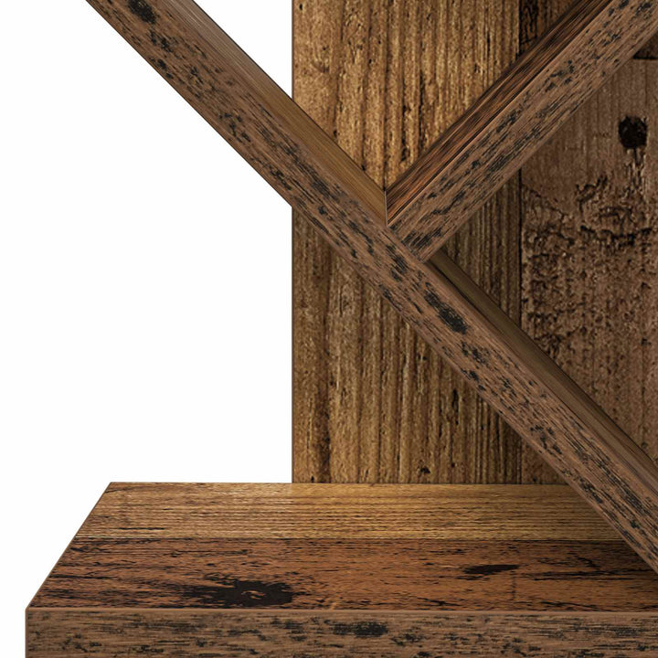 Træbogreol 6-tier 30 x 18 x 100 cm Konstrueret træ Gammelt træ