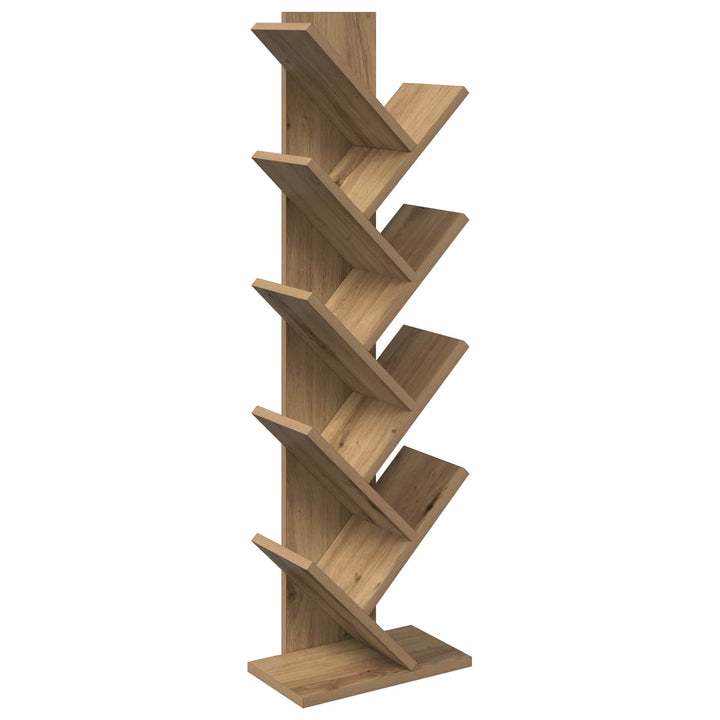 Træ Bogreol 6-Skabs 30 x 18 x 100 cm Konstrueret træ Artisan-eg