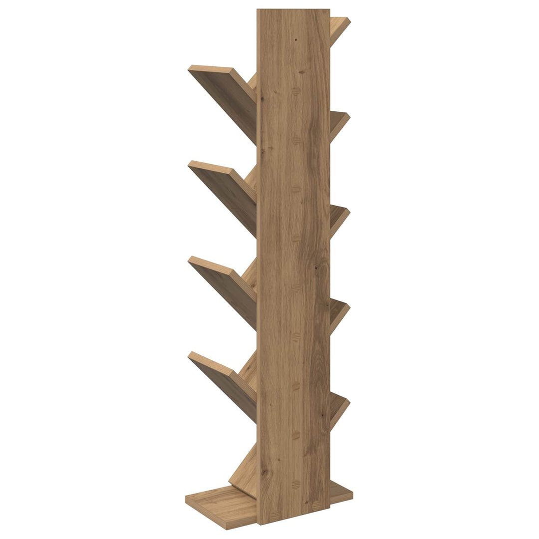 Træ Bogreol 6-Skabs 30 x 18 x 100 cm Konstrueret træ Artisan-eg