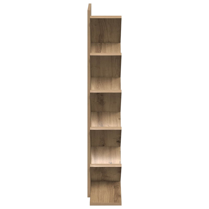 Træ Bogreol 6-Skabs 30 x 18 x 100 cm Konstrueret træ Artisan-eg