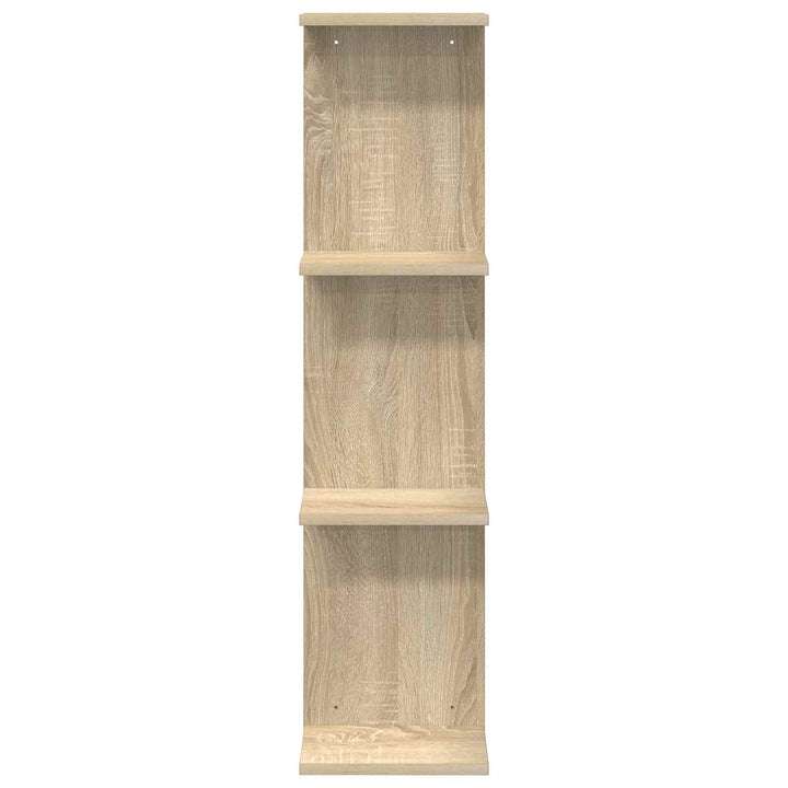 Væghylde 2 pcs Sonoma-eg 25 x 15 x 100 cm Konstrueret træ