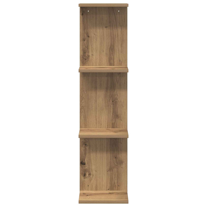 Væghylde 2 pcs Artisan-eg 25 x 15 x 100 cm Konstrueret træ