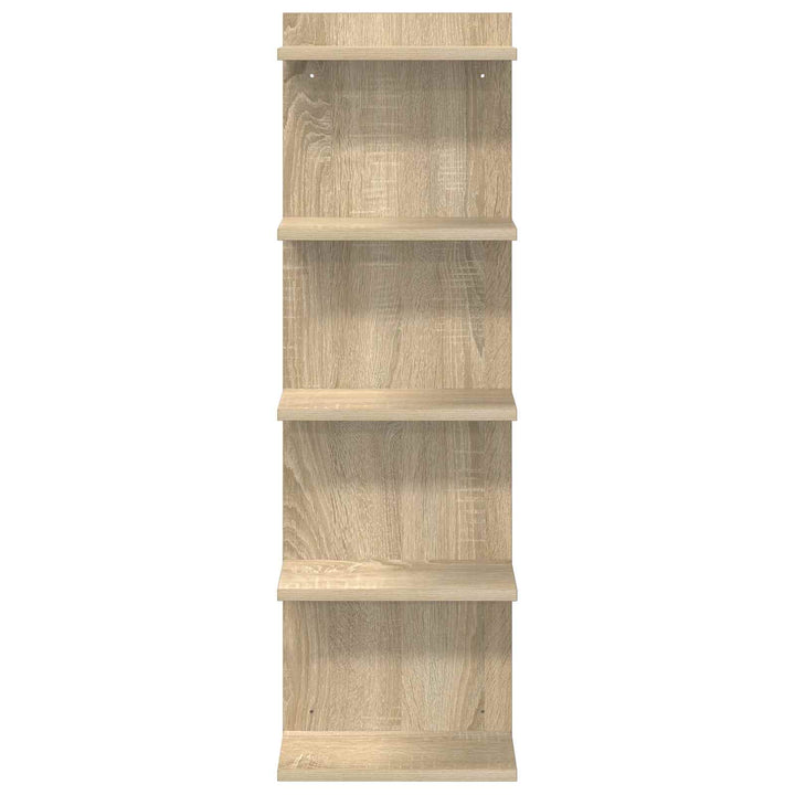 Væghylde 2 pcs Sonoma-eg 30 x 15 x 100 cm Konstrueret træ