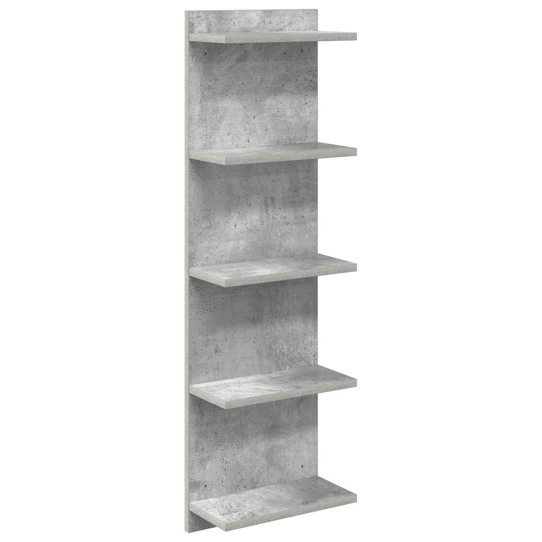 Væghylde Betongrå 30 x 15 x 100 cm Konstrueret træ