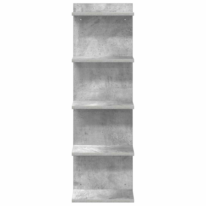 Væghylde Betongrå 30 x 15 x 100 cm Konstrueret træ