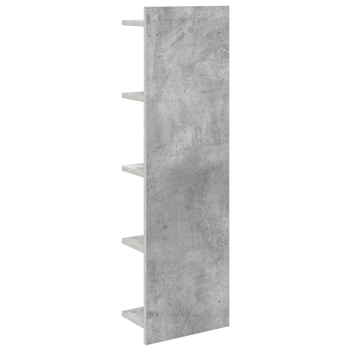 Væghylde 2 stk. Betongrå 30 x 15 x 100 cm Konstrueret træ