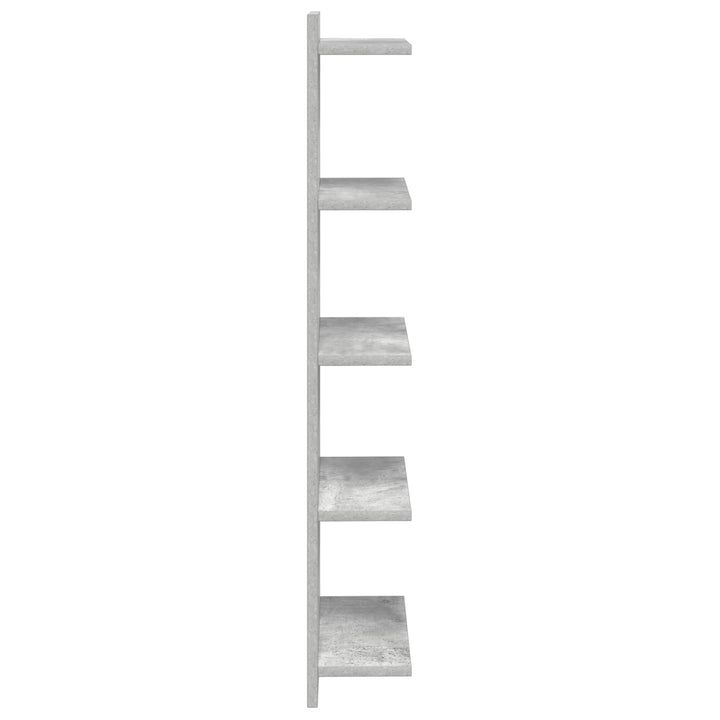 Væghylde 2 stk. Betongrå 30 x 15 x 100 cm Konstrueret træ
