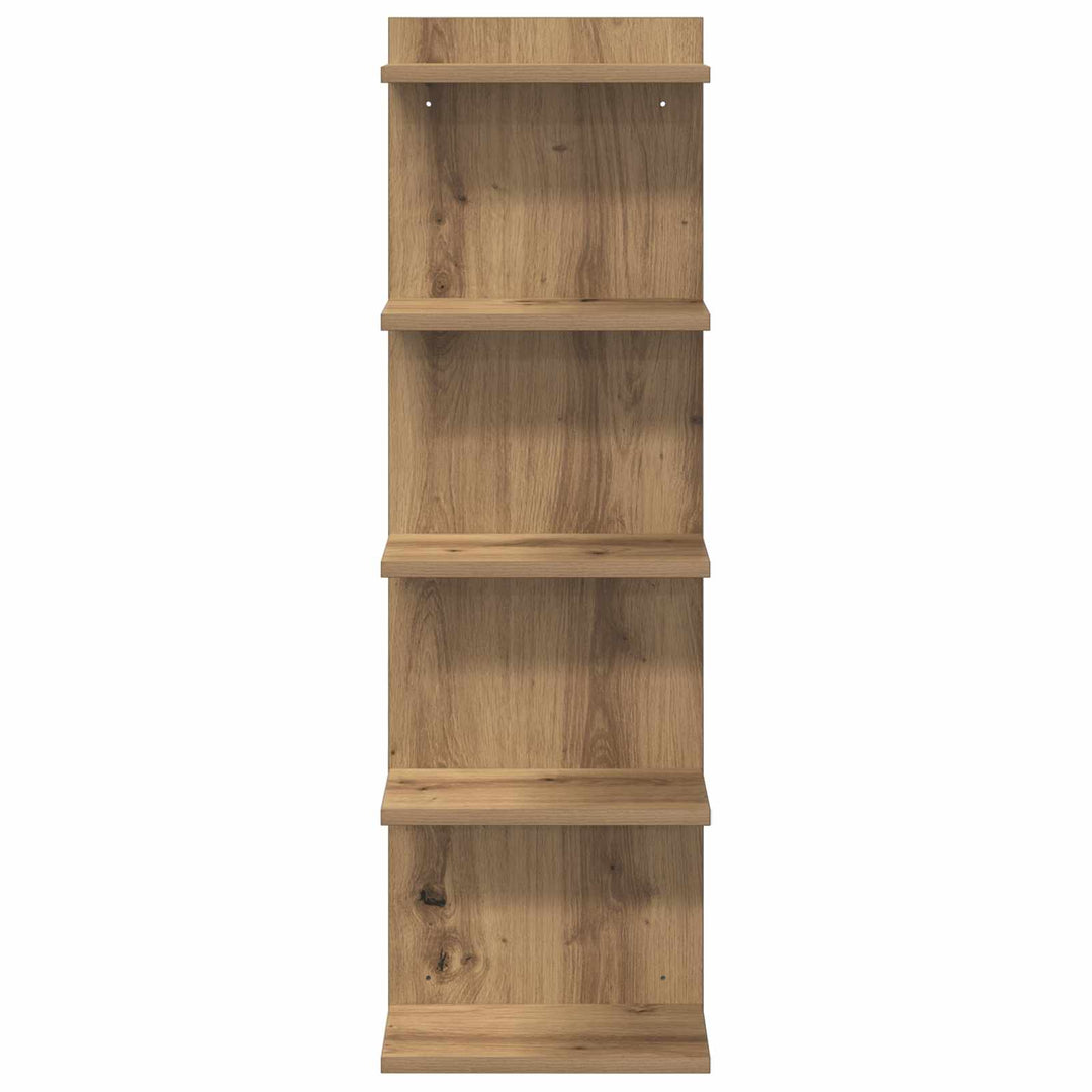 Væghylde 2 pcs Artisan-eg 30 x 15 x 100 cm Konstrueret træ