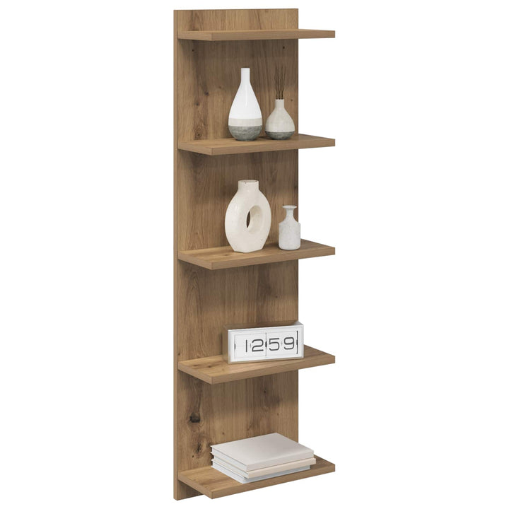 Væghylde 2 pcs Artisan-eg 30 x 15 x 100 cm Konstrueret træ
