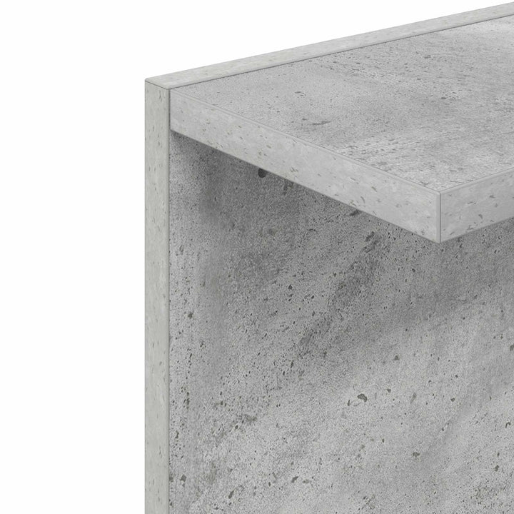 Væghylde 2 pcs Betongrå 22 x 15 x 100 cm Konstrueret træ