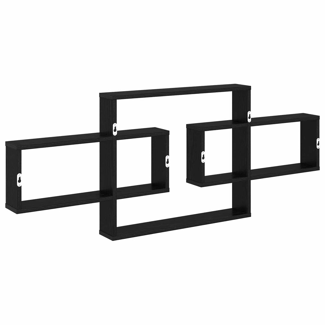 Væghylde Sort eg 130 x 10 x 50 cm Konstrueret træ