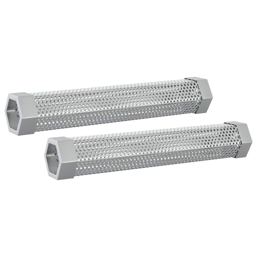 Røgpibe 2 stk. 5 x 5 x 30 cm Rustfrit Stål 304 Sølv