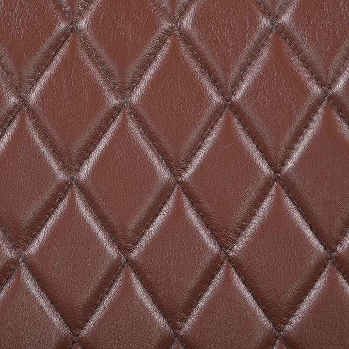 bænk 40 x 30 x 45 cm Ægte Læder Brun diamant
