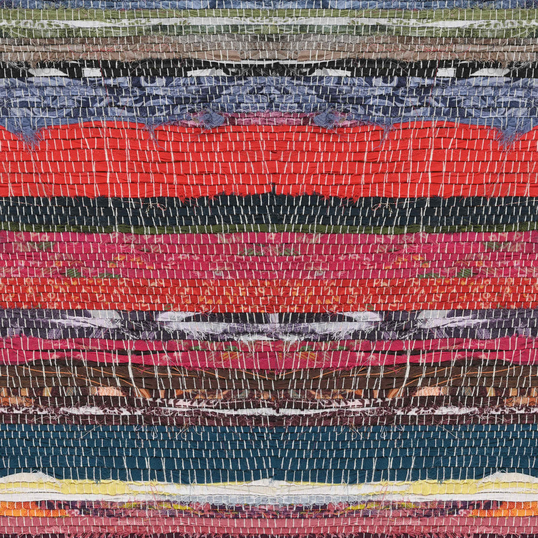 bænk 60 x 30 x 45 cm Ægte Læder Flerfarvet