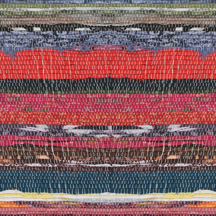 bænk 60 x 30 x 45 cm Ægte Læder Flerfarvet