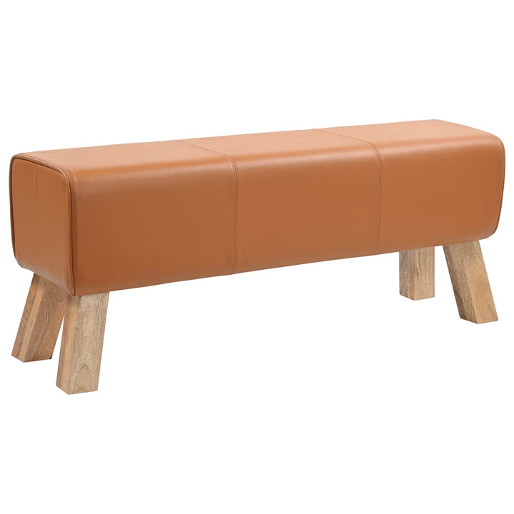 bænk 110 x 30 x 45 cm Ægte Læder Brun
