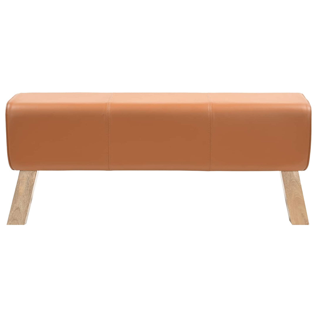 bænk 110 x 30 x 45 cm Ægte Læder Brun