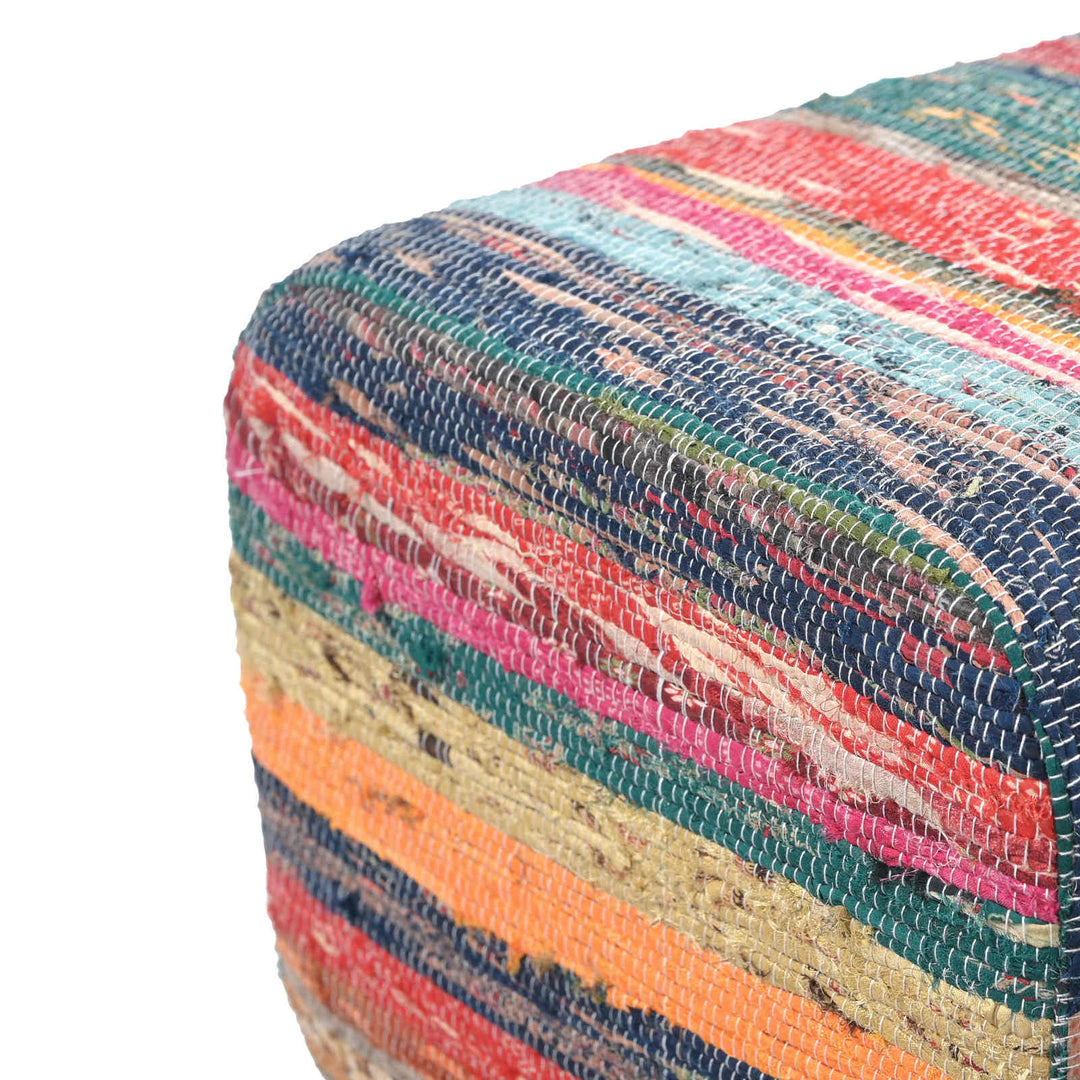 bænk 110 x 30 x 45 cm Ægte Læder Flerfarvet