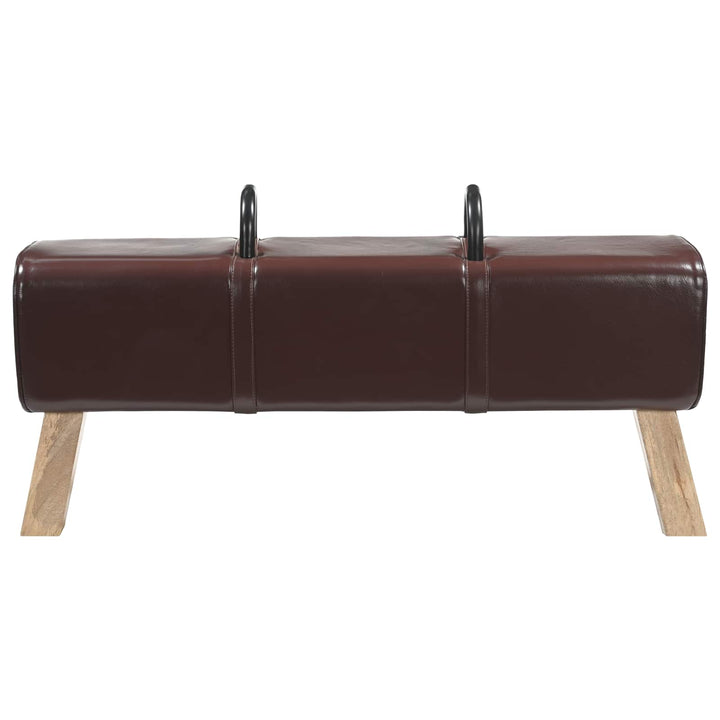 bænk Mørk Brun 110 x 30 x 45 cm Ægte Læder