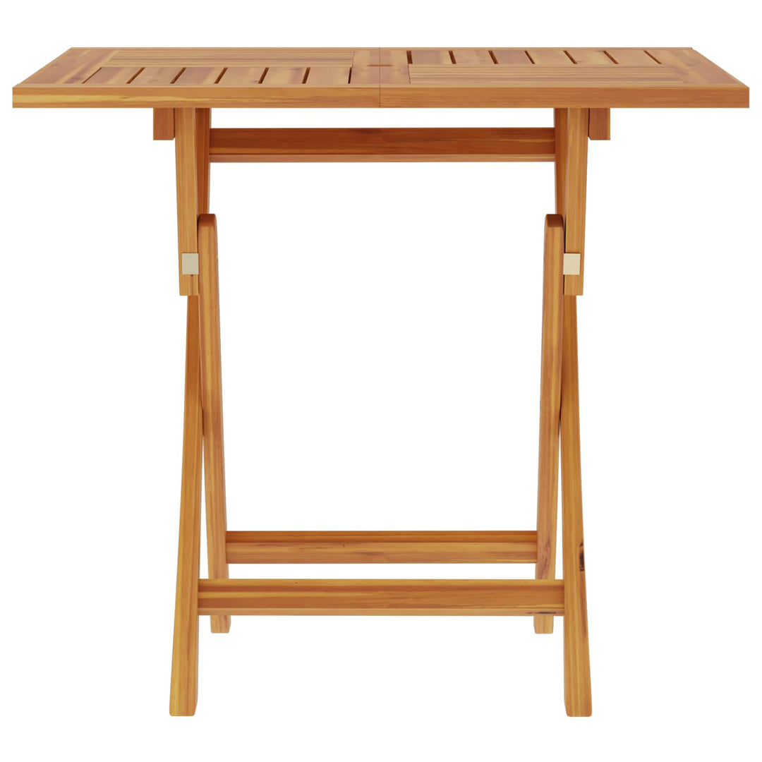Sammenklappeligt havebord Naturfarvet 90 x 90 x 75 cm