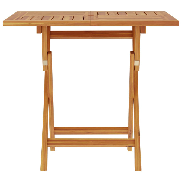 Sammenklappeligt havebord Naturfarvet 90 x 90 x 75 cm
