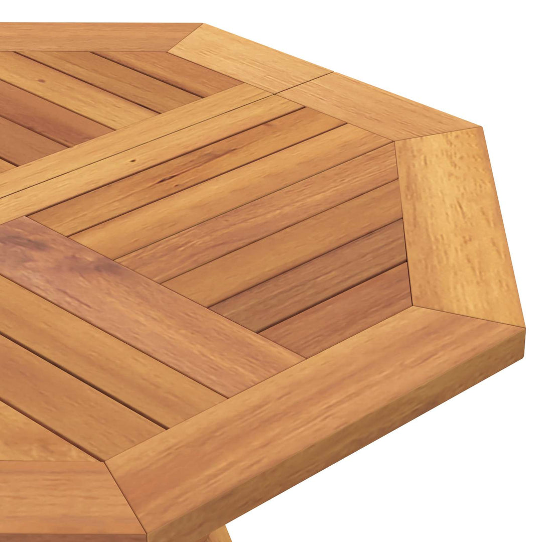 Sammenklappeligt havebord Naturfarvet 90 x 90 x 75 cm