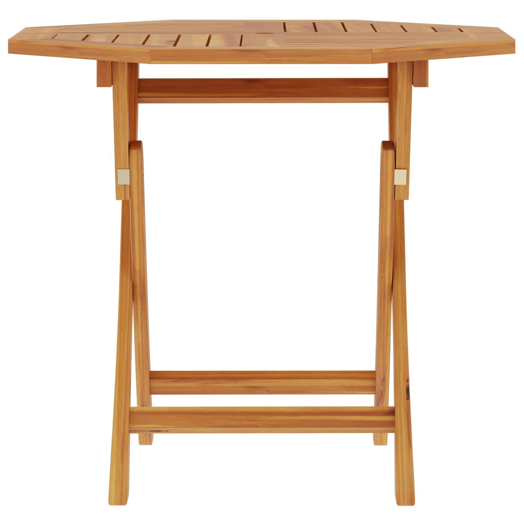 Sammenklappeligt havebord Naturfarvet 90 x 90 x 75 cm