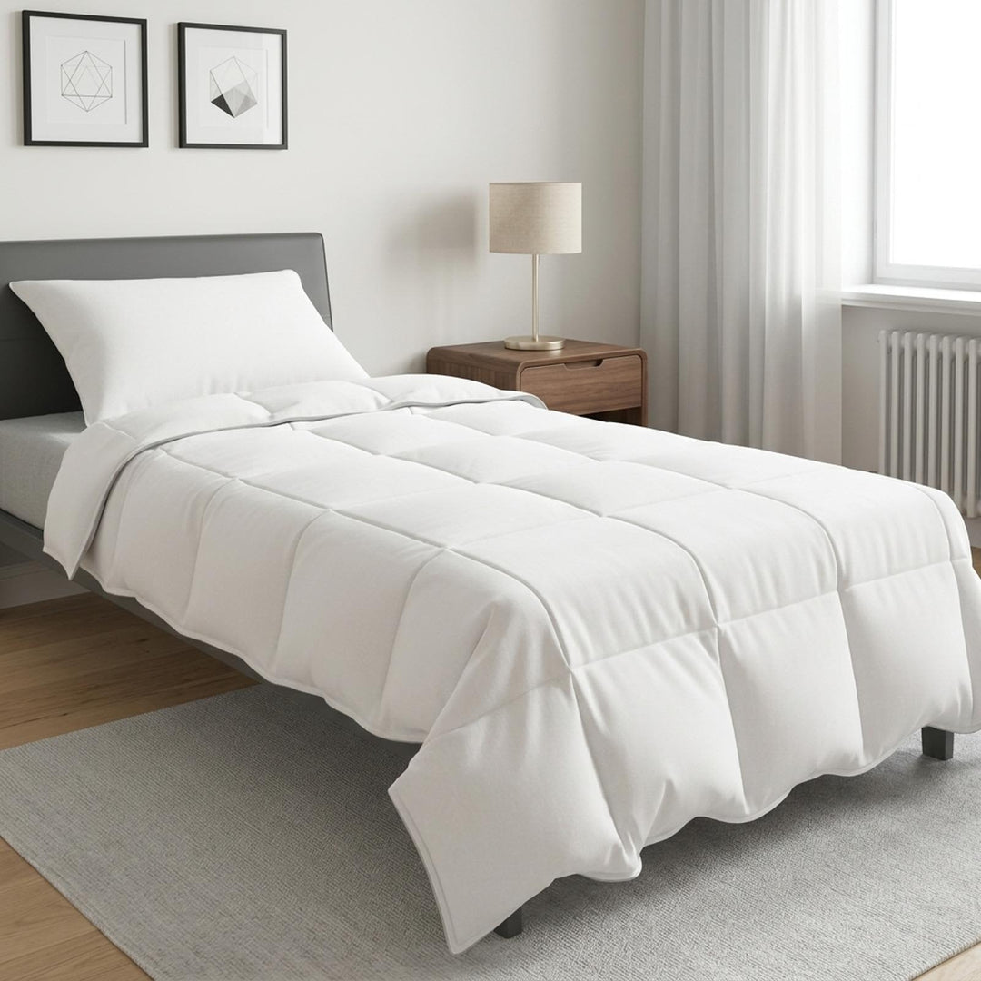 Duvet og Pude Sæt 2 stk. Hvid Bambusfiber