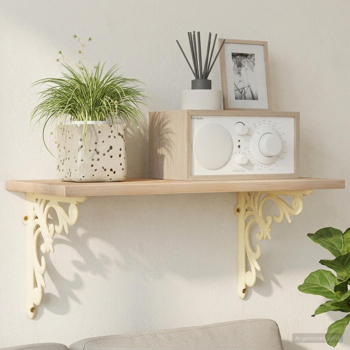 Væghyldebeslag 12 stk. Antik hvid 14.5 x 14.5 x 3 cm Stål