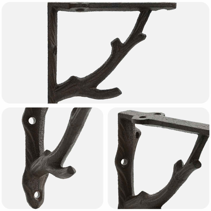 Væghyldebeslag 2 stk. Antik Brun 21,5 x 21,5 x 3,5 cm Stål