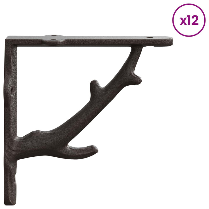 Væghyldebeslag 12 stk. Antik Brun 21.5 x 21.5 x 3.5 cm Stål