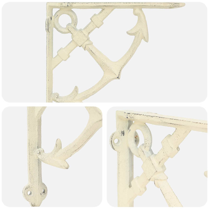 Væghyldebeslag 12 stk. Antik hvid 14.5 x 14.5 x 3.5 cm Stål