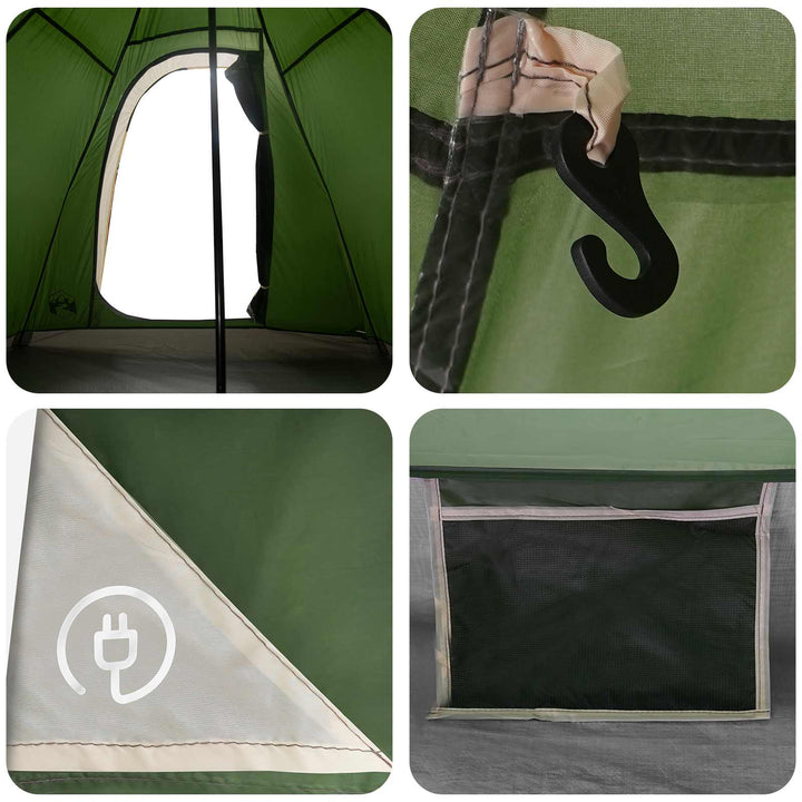 3 personer Grøn 185T Polyester med PU Coating