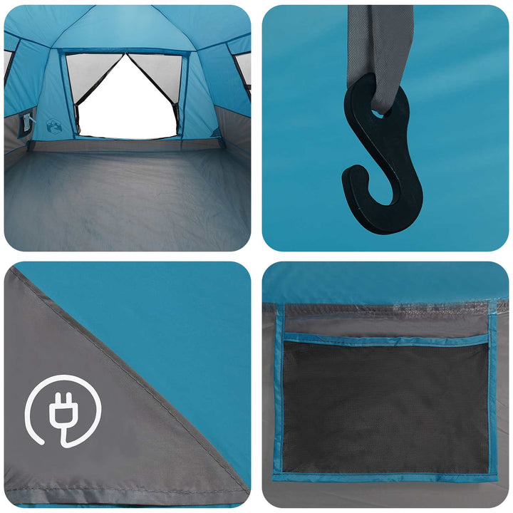 Øjeblikkelig telte vandafvisende 4 personer Blå