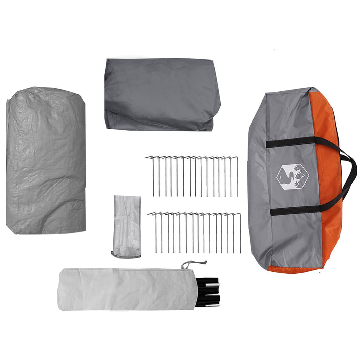3 personer Grå og orange 185T Polyester med PU Coating