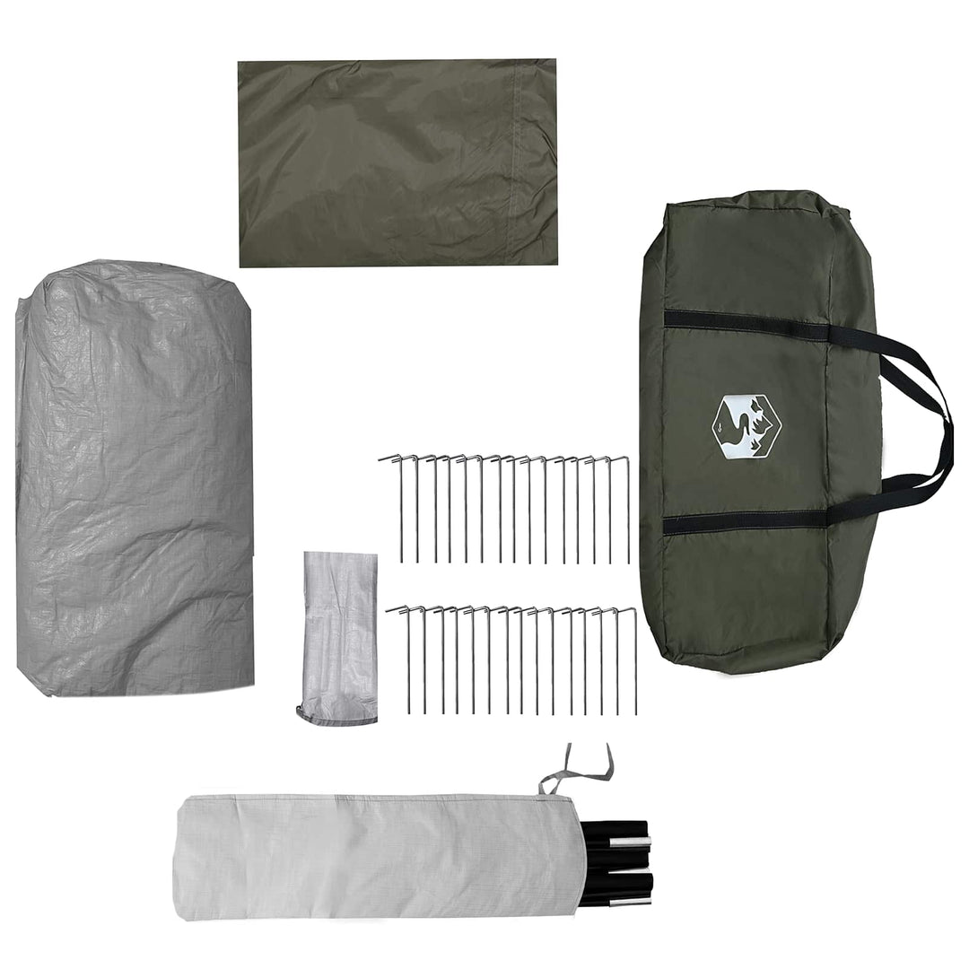 3 personer 3-personers Army Grøn 185T Polyester med PU Coating