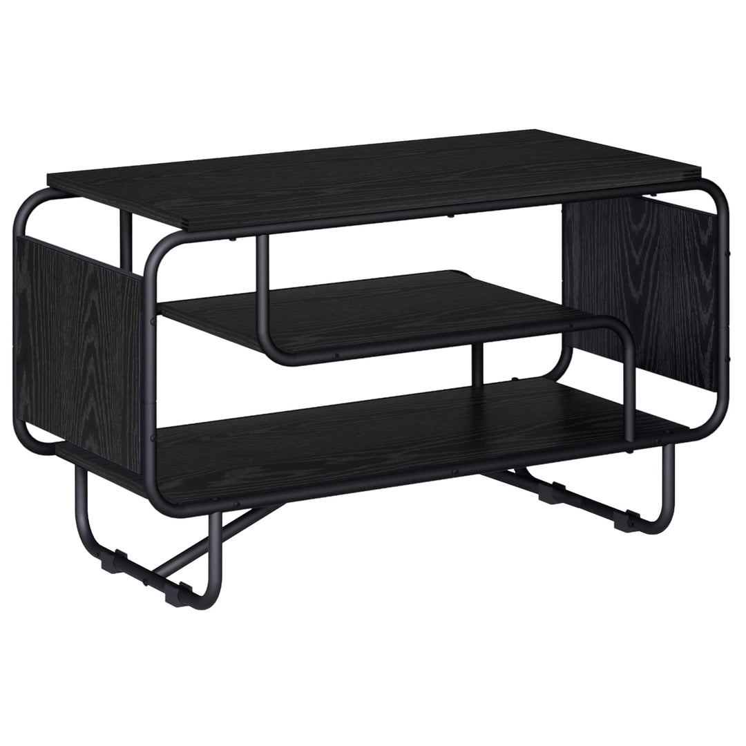 TV-bord 80 x 36 x 45 cm Sort eg Konstrueret træ