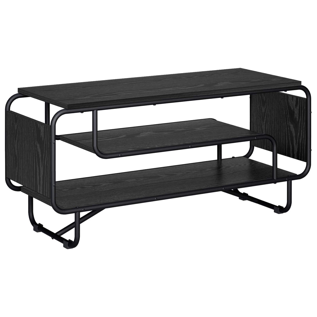 TV-bord 98 x 36 x 45 cm Sort eg Konstrueret træ