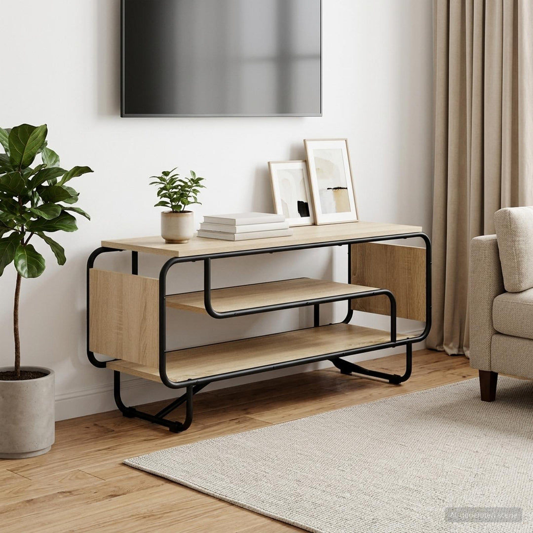 TV-bord 98 x 36 x 45 cm Sonoma-eg Konstrueret træ