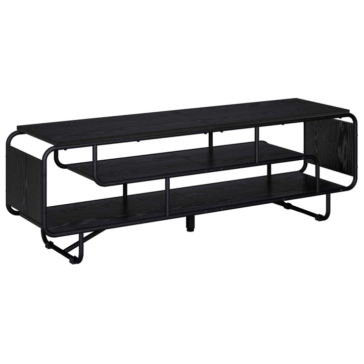 TV-bord 140 x 36 x 45 cm Sort eg Konstrueret træ