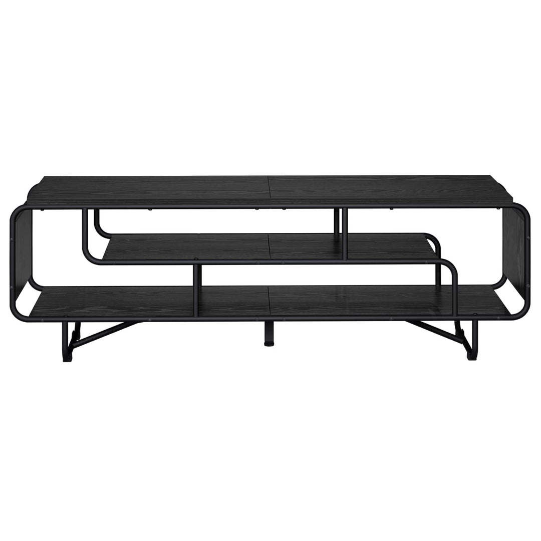 TV-bord 140 x 36 x 45 cm Sort eg Konstrueret træ