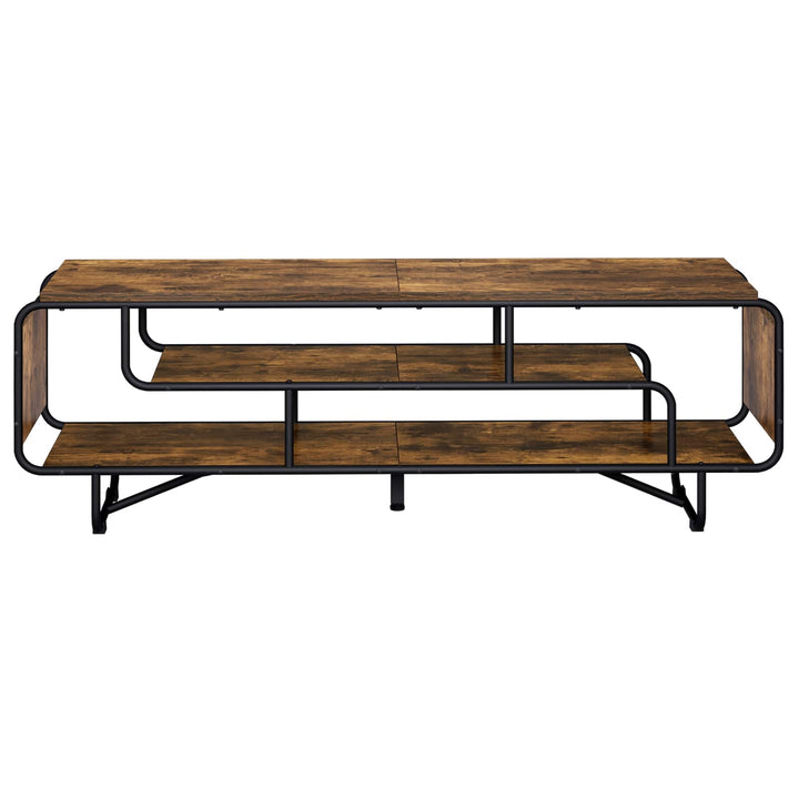 TV-bord 140 x 36 x 45 cm Røget eg Konstrueret træ