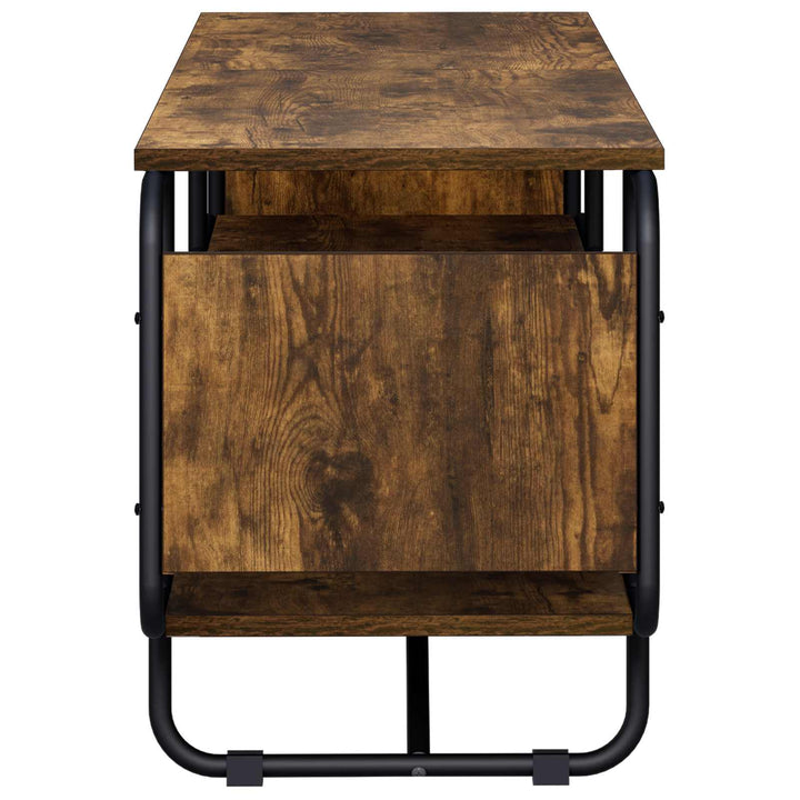 TV-bord 140 x 36 x 45 cm Røget eg Konstrueret træ