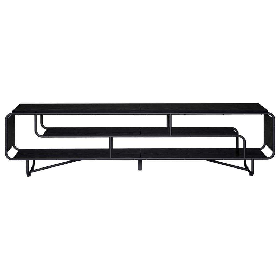 TV-bord 180 x 36 x 45 cm Sort eg Konstrueret træ